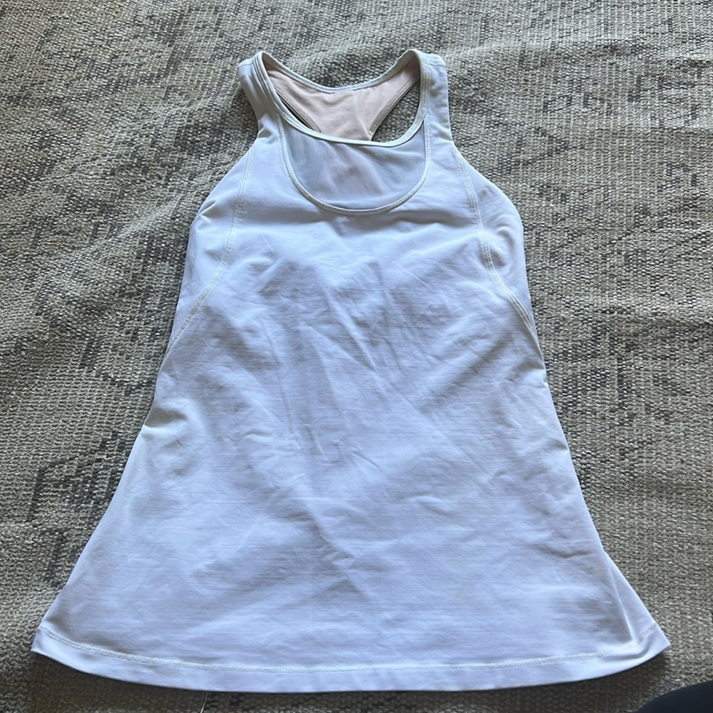 Lululemon white tank top bra top
